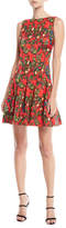 Thumbnail for your product : Sleeveless Pomegranate & Floral Print Fit-and-Flare Dress