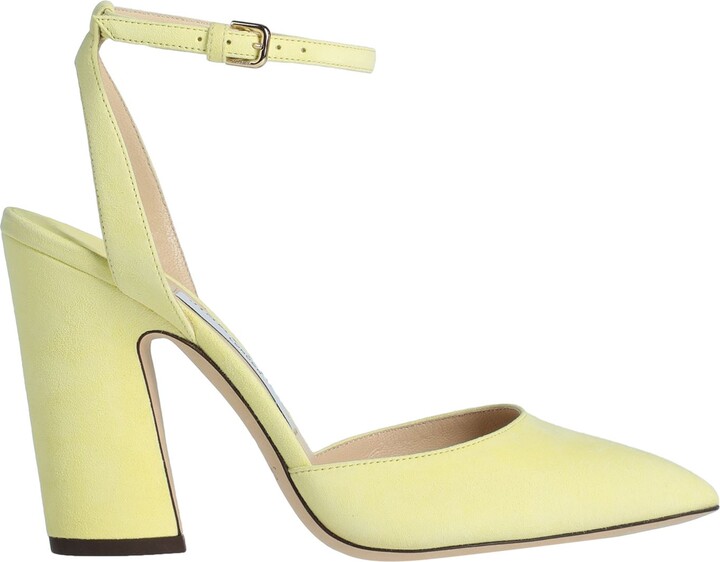 yellow suede heels