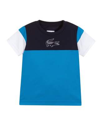 Lacoste Sport Ultra Dry Croc Logo Colour Block T-shirt Colour: Blue Na