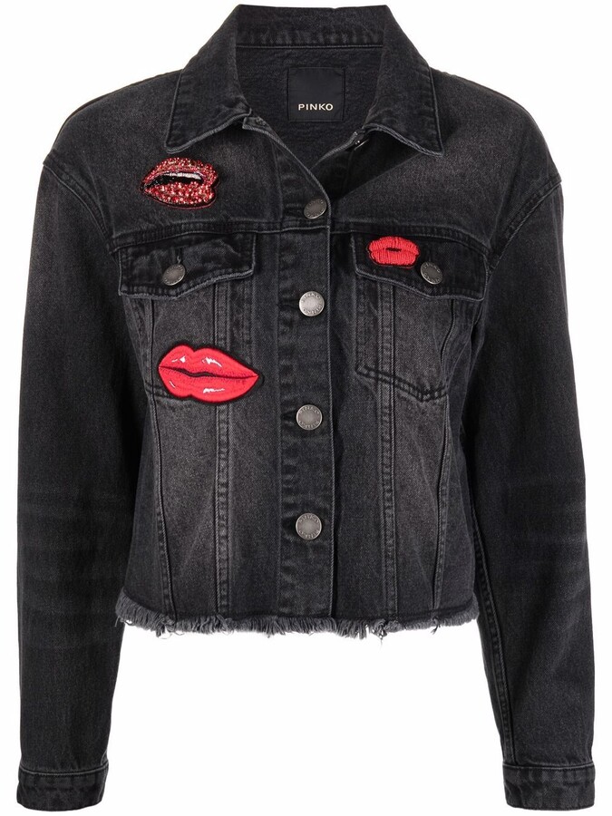 Pinko Lesta lipspatch denim jacket ShopStyle