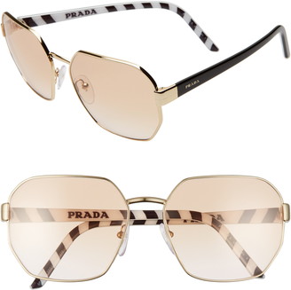 prada 59mm geometric sunglasses