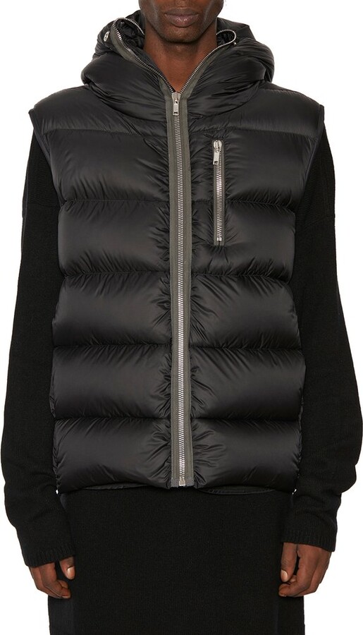Rick Owens Padded Hooded Gilet - ShopStyle Down & Puffer Coats