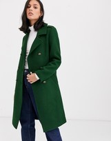 green wool coat womens