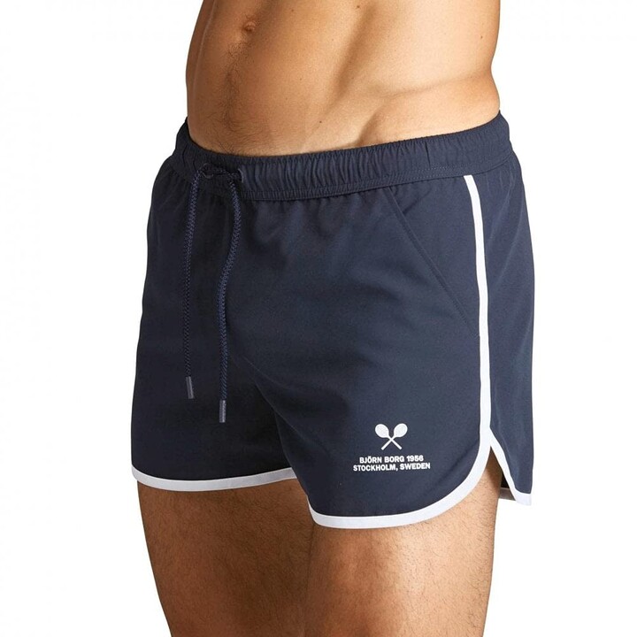herten belofte Ondergeschikt Bjorn Borg Iconic Sandro Athletic Style Rackets Logo Men's Swim Shorts -  ShopStyle
