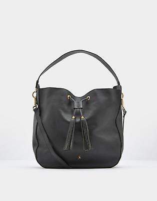 Joules Beau Leather Shoulder Bag in Black in One Size