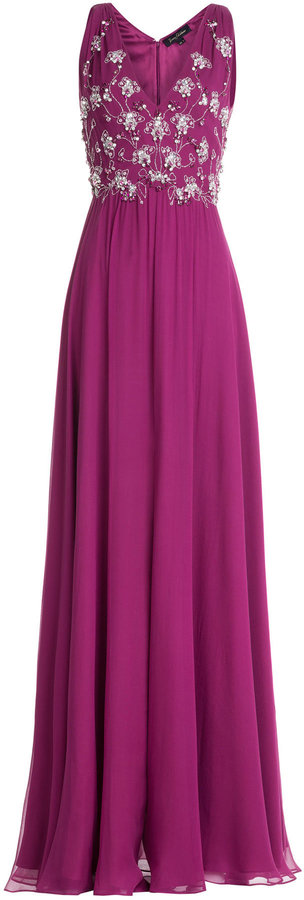 Jenny Packham Embellished Silk Evening Gown - ShopStyle
