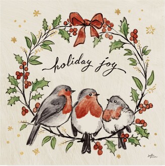 Trademark Global Janelle Penner Christmas Lovebirds Iv Canvas Art