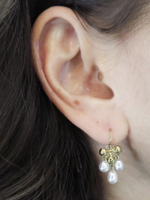 Ten Thousand Things Tiny Victorian Pearl Dangle Earrings