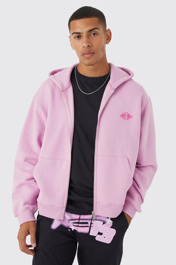 Purple Boohooman Colour Block Hoodie Boohoo Mens Purple Man
