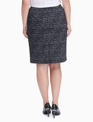 Calvin Klein Size Ponte Knit Pencil Skirt