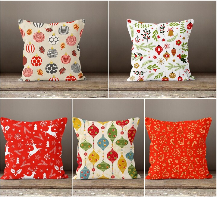 Etsy Winter Trend Pillow Cover|xmas Ornaments Home Decor|xmas Deer Case|xmas Themed Housewarming Throw Pillow|Decorative Cushion