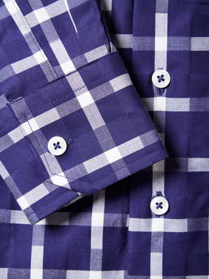 Toscano Checkered Spread Collar Sportshirt