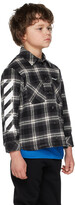Thumbnail for your product : Off-White Kids Black & White Check Flannel Shirt