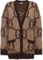 Thumbnail for your product : Gucci Oversized GG mohair blend knit cardigan
