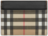 Thumbnail for your product : Burberry Black and Beige E-Canvas Card Holder