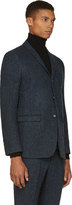 Thumbnail for your product : Miharayasuhiro Navy Tweed & Denim Jacket Dickie Blazer