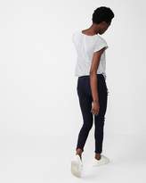 Thumbnail for your product : Express Mid Rise Frayed Waistband Stretch Ankle Leggings
