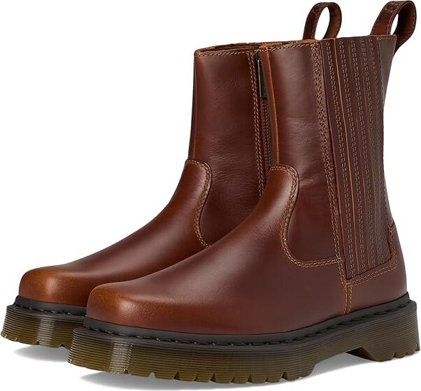 Dr. Martens Amaayah Lo Leather Bex Pull-On Boots Women's Boots Butterscotch : UK 9 (US Women's 11) M