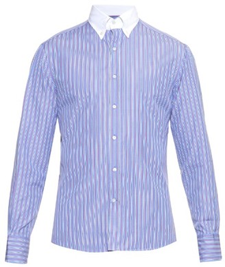 Michael Bastian Contrast-collar cotton shirt