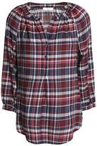 Thumbnail for your product : Joie Selima Checked Cotton-Flannel Blouse