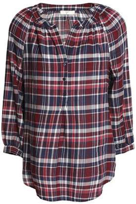 Joie Selima Checked Cotton-Flannel Blouse