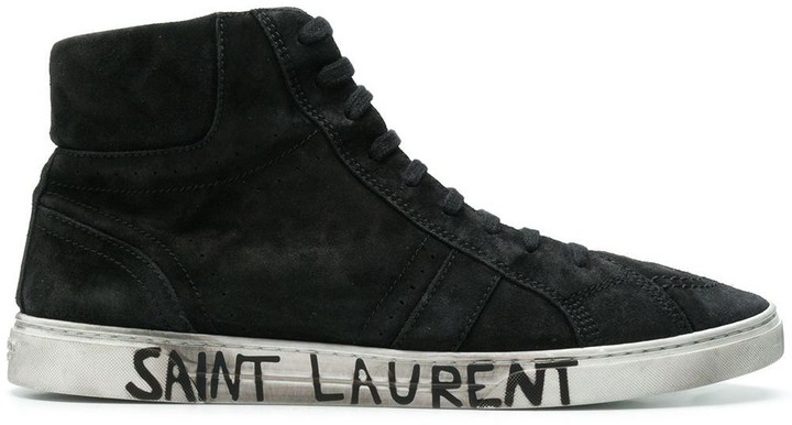 Saint Laurent Joe mid-top sneakers - ShopStyle