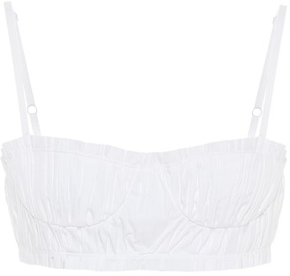 white cotton bralette