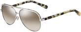 Thumbnail for your product : Jimmy Choo Aviator Sunglasses - Silver