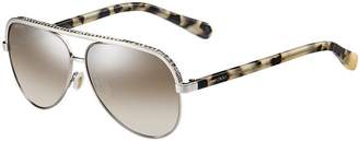 Jimmy Choo Aviator Sunglasses - Silver