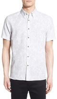 Thumbnail for your product : Ted Baker Subzero Modern Slim Fit Floral Short Sleeve Sport Shirt