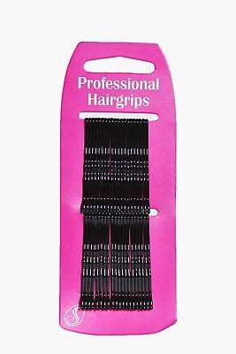 boohoo NEW Womens Katherine 40 Pack Black Hair Grips in Black size One Size