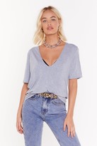 Thumbnail for your product : Nasty Gal Womens Baggy Scoop Neck Relaxed T-Shirt - Grey - 4