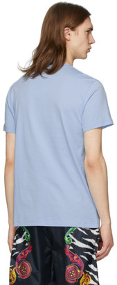 Versace Jeans Couture Blue Rubber Logo T-Shirt