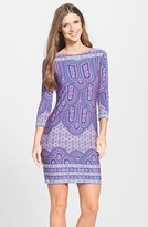 Thumbnail for your product : BCBGMAXAZRIA 'Calico' Print Jersey Sheath Dress