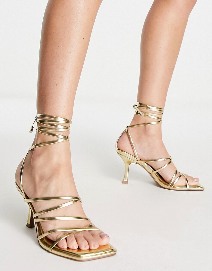 Gold Strappy Heels | Shop The Largest Collection | ShopStyle