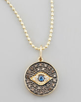 Thumbnail for your product : Sydney Evan Small Diamond Evil Eye Medallion Necklace