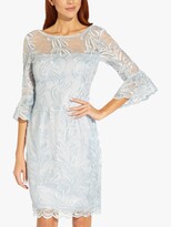 Thumbnail for your product : Adrianna Papell Embroidered Bell Sleeve Sheath Dress, Opal