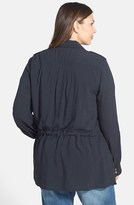 Thumbnail for your product : Lucky Brand 'Adrienne' Military Jacket (Plus Size)