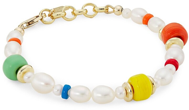 EverReena Beads Fashion Yellow Luminous Murano Glass for Silver Bracelets
