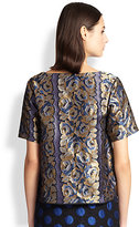 Thumbnail for your product : Suno Boxy Metallic Jacquard Top
