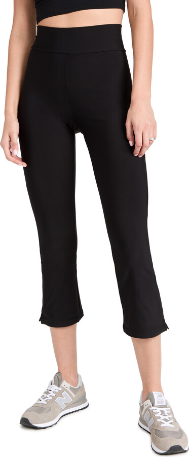 Plush Fleece-Lined Cropped Flare Leggings