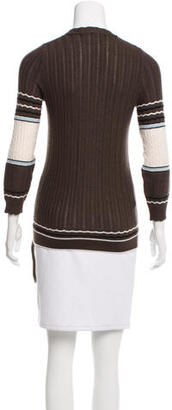Carolina Herrera V-Neck Embellished Sweater