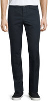 Thumbnail for your product : Burberry Flat-Front Cotton Chino Pants, Indigo