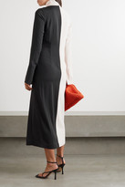 Thumbnail for your product : 16Arlington Morie Two-tone Knotted Crepe Midi Dress - Black