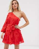 Thumbnail for your product : Talulah Scarlett asymmetric sleeve ruffle dress