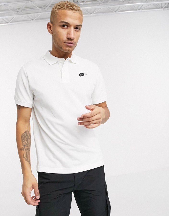 white nike polo
