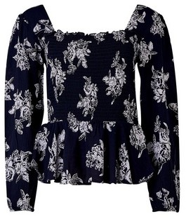 Dorothy Perkins Womens Navy Silhouette Square Neck Top