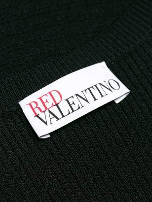RED Valentino ribbed knit short dress