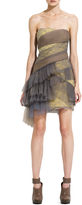 Thumbnail for your product : BCBGMAXAZRIA Runway Asymmetrical Ruffle Skirted Bustier Dress