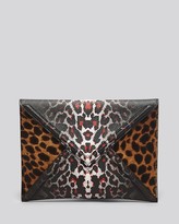 Thumbnail for your product : McQ Clutch - Leopard Print Haircalf Envelope